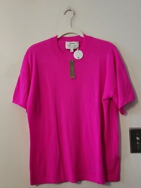J. Crew Spring Street Featherweight Cashmere Relaxed Tee - vivid pink